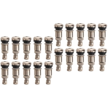 2-Piece Stainless Steel Motorcycle Valve Stems – High-Pressure Tubeless Tire Valves With Dust Caps