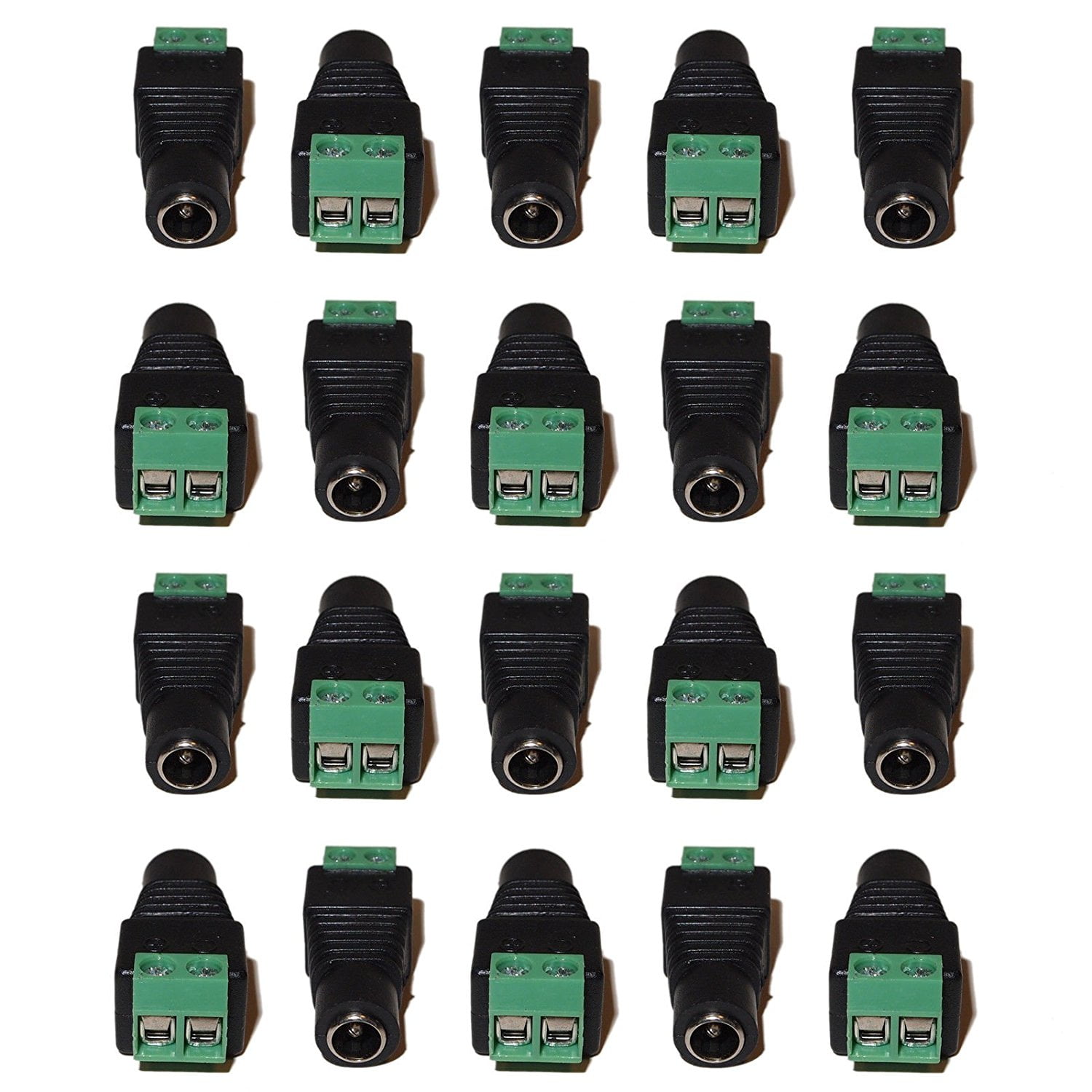 20 pcs Cat5/Cat6 Cable Female 5.5/2.1mm barrel jack connector with ...