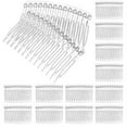 thumbnail image 1 of 20 pcs Clear Plastic Hair Combs for Women Wedding and Bridal Use, 1 of 10