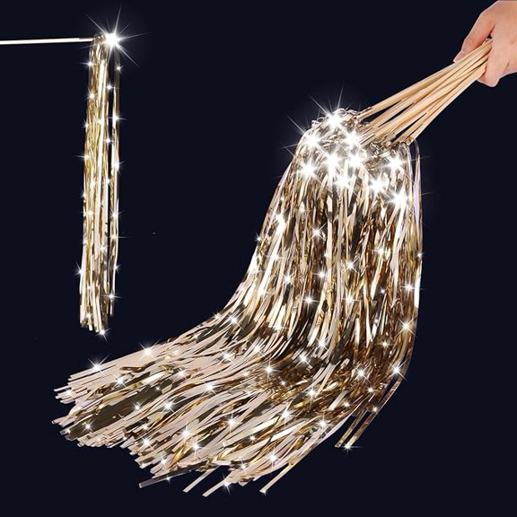20 pcs Colorful LED Wedding Wands - Light Up Tinsel Streamers for Wedding Send-Off Line, Birthday & Christmas Party Decor