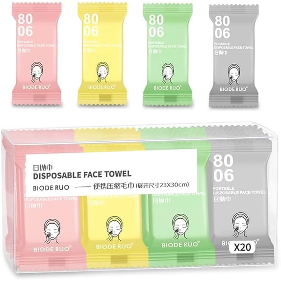 20 pcs Compressed Towels for Travel, General Portable Thick Disposable ...