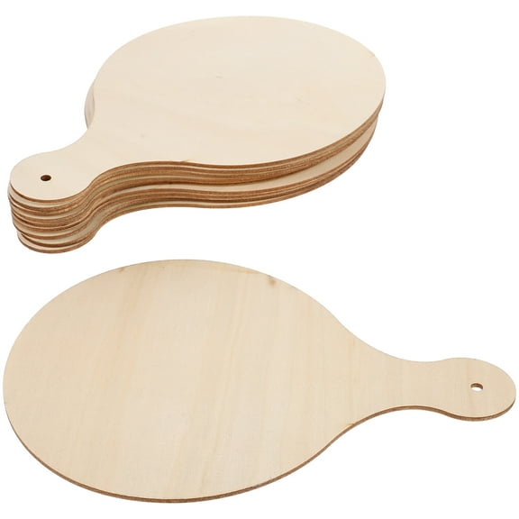 20 pcs DIY Round Cutting Boards with Handle Unfinished Wood Chopping Boards