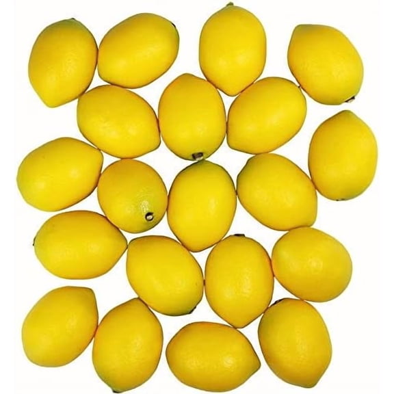20 pcs Fake Lemons Decorations Faux Fruits Artificial Yellow Lemons for Lemon Wreath Garland Lemonade Party Kitchen Table Summer Spring Dcor Fruit Bowl Vase Fillers Photography Props