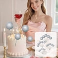 thumbnail image 1 of 20 pcs Glitter Foam Balls Cake Toppers Decorative Ornaments for Birthday Party Wedding Dessert Table Decorations Sparkling Ball Set, 1 of 6