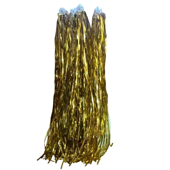 20 pcs LED Wedding Wands, Rose Gold Light Up Tinsel Streamers for Wedding Send-Off Line, Birthday Party, Christmas Celebration