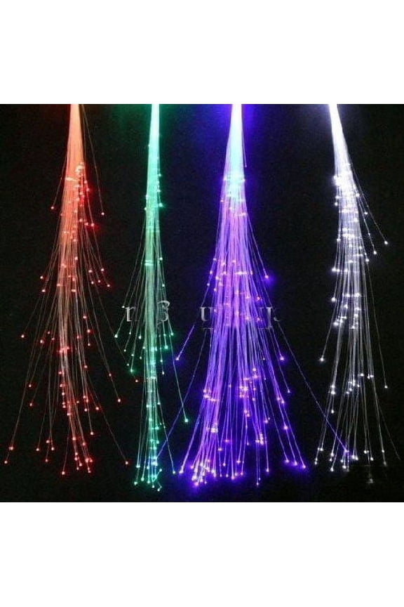 20 pcs Light-up Fiber Optic Led Hair Lights Multi Color