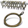 thumbnail image 1 of 20 pcs Metal Curtain Rings with Eyelet, 1-1/4 inch Inner Diameter,Fits Up to 1 Inch Rod(Bronze, 1-1/4 inch), 1 of 5
