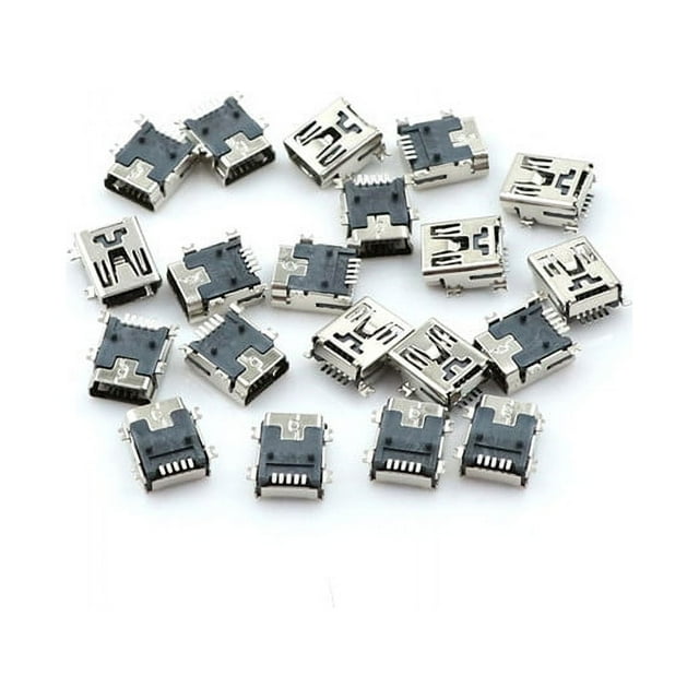 20 pcs Mini USB Type B Female Port 5Pin 180 Degree SMD SMT PCB Jack