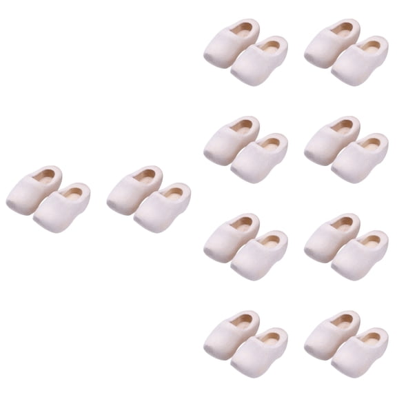 Miniature Wooden Sneakers 5 Pieces Set Shoes Doll Shoes Unfinished Craft Shoes Collection