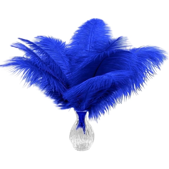 20 pcs Natural Blue Ostrich Feathers 12-14 inch(30-35 cm) Bulk for Wedding Party Centerpieces and DIY Clothes Decoration, Gatsby Decorations