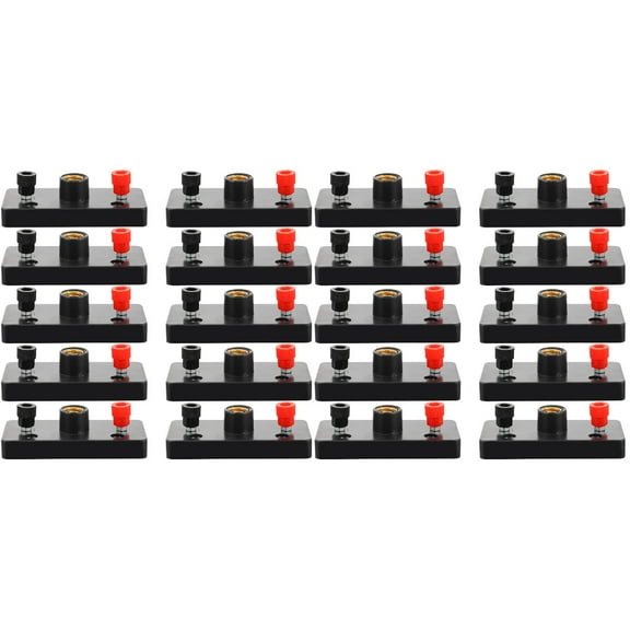 FUEENIRVA Experimental Light Holder, Black Plastic, Physics Lab Tools, Circuit Experiment, 20Pcs