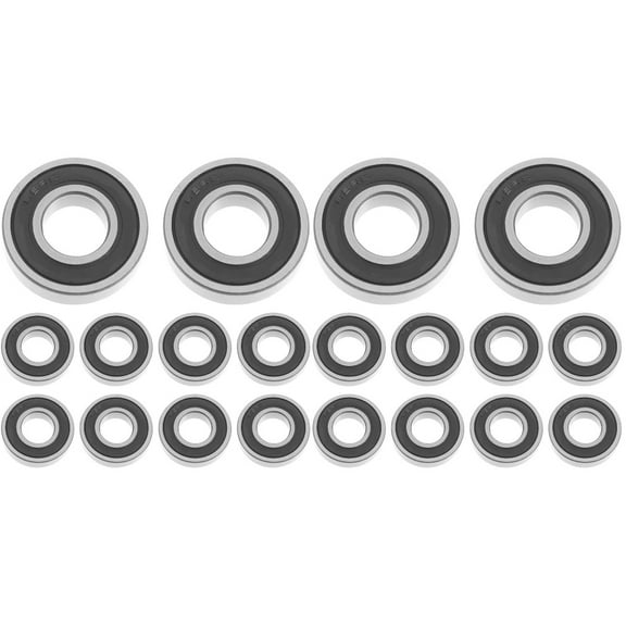 Qiysamall 20 pcs Roller Ball Bearing Precision Double Sealed Bearing Small Ball Bearings for Motor