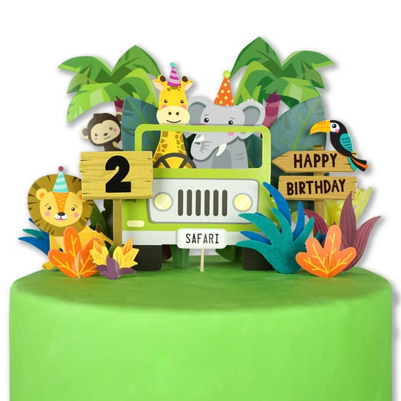 20 pcs Safari Cake Topper as Safari Cake Decorations, Wild One Cake Topper 1st birthday boy, Safari Animal Cake Toppers, Jungle Cake Toppers, Safari Cupcake Toppers, Wild One Cupcake Topper