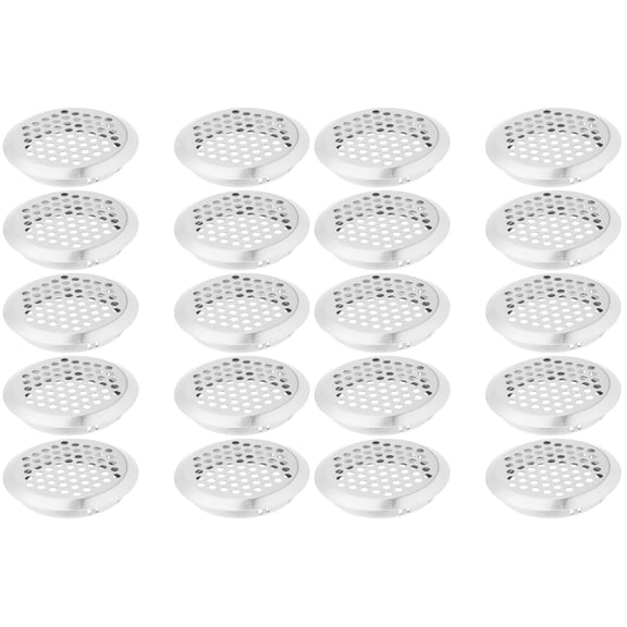 ifundom Stainless Steel Wardrobe Vents Circular Mesh Dust-Proof Plated Silver 20Pcs