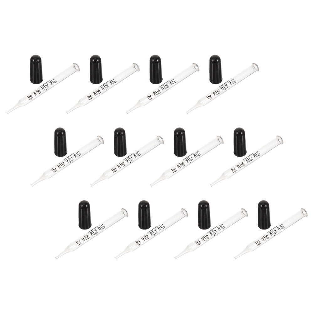 20 pcs Straight Tip Droppers Essential Oil Dropper Pipettes Glass