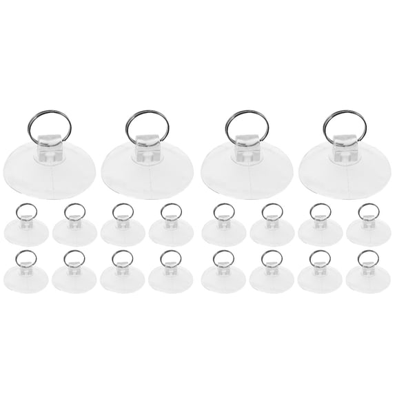 20 pcs  Suction Cup for Glass Window Tile Suction Pad Clear Suction Holder with Rings