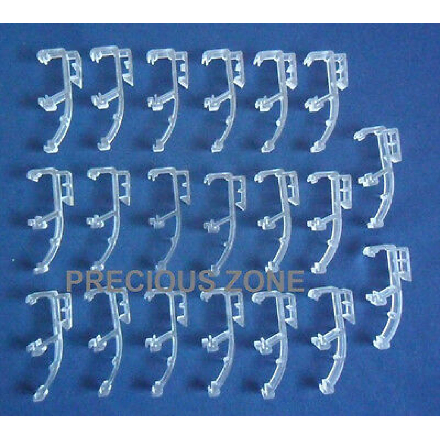 20 pcs of 1 Inch Mini Blind Double Slat Valance Retainer Clips Clear