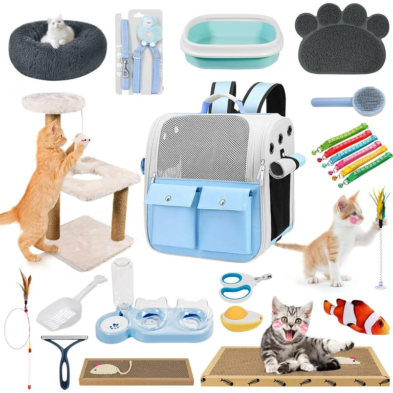 20 pcs of Cat Essentials and Stuff, Including Cat Bed, Carrier