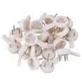 thumbnail image 1 of 20 pcs plastic heavy wall picture frame hooks hangers 3-pin small white, 1 of 5