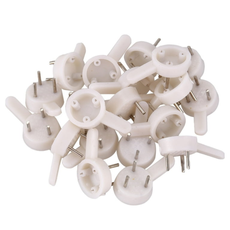 20 pcs plastic heavy wall picture frame hooks hangers 3-pin small