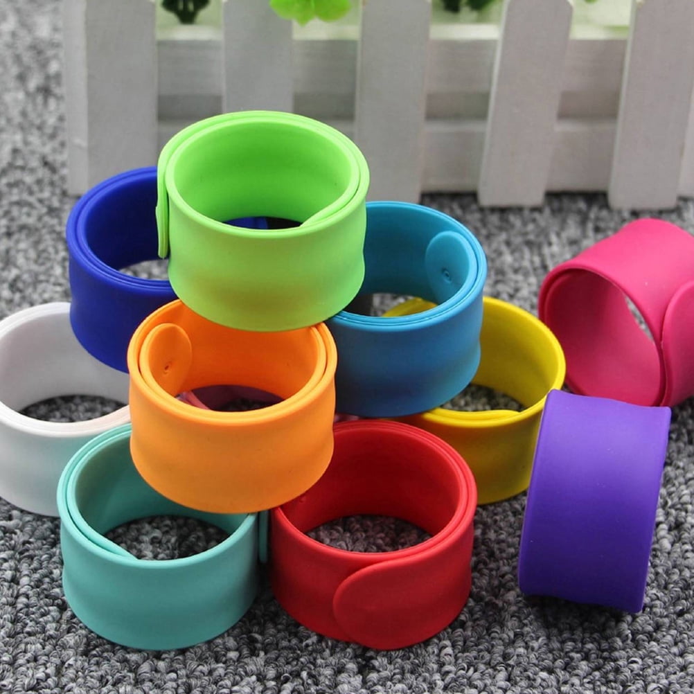 20 pcs silicone ring kids bracelets wrist bands wristbands child ...