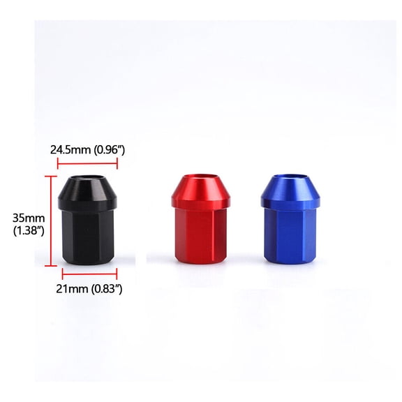 20 piece car 35mm aluminum wheel lock nut M12 1.5 19 HEX wheel lug nut anti-theft-