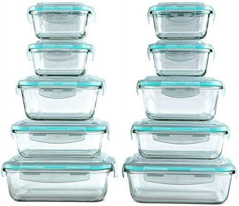10 Pieces Borosilicate Glass Food Storage Meal Saver Containers With Vented  Locking Lids BPA Free Reusable Food Container Set - Buy 10 Pieces  Borosilicate Glass Food Storage Meal Saver Containers With Vented