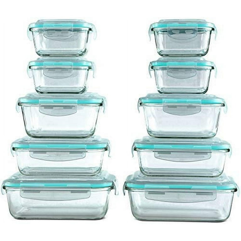 Food Storage Containers LOCK BOX w/Vented Lid. 8 Piece Set. BPA