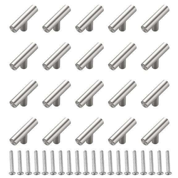 20-piece/set Cabinet Pulls for Kitchen Cabinet Drawer Stainless Steel Dresser Knobs for Cabinet 2inch Long Single Hole