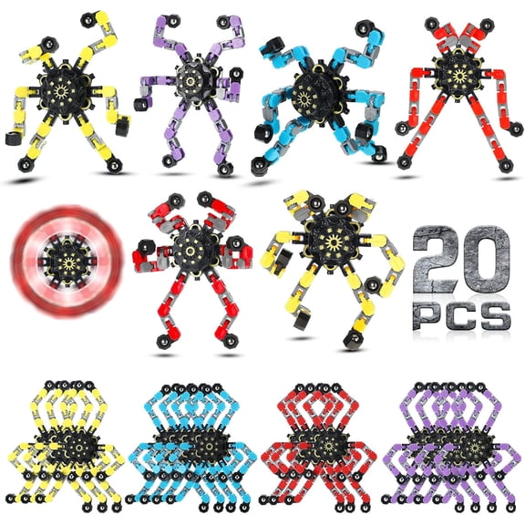 20-piece set of transformable fidget spinner toys, suitable for children and adults, sensory toys, for boys and girls, fidget spinners, Valentine's Day gift, Easter gift for men.