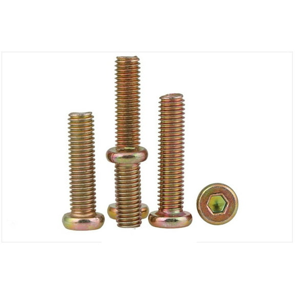 (20 pieces) Inner Hexagonal Bolts Carbon Steel Galvanized Screws M6X60mm.