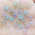 thumbnail image 1 of 20 pieces/bag New cute mini starfish resin figurines crafts flat-back convex round decorations for making hair accessories, 1 of 6