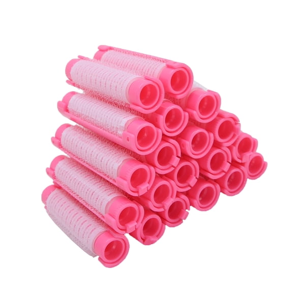 20 pieces of perm rods, fluffy perm rods curlers kit perm rods curlers hairdressing styling tools[pink]