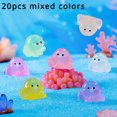 20 pieces small octopus glowinthedark miniature resin statues
