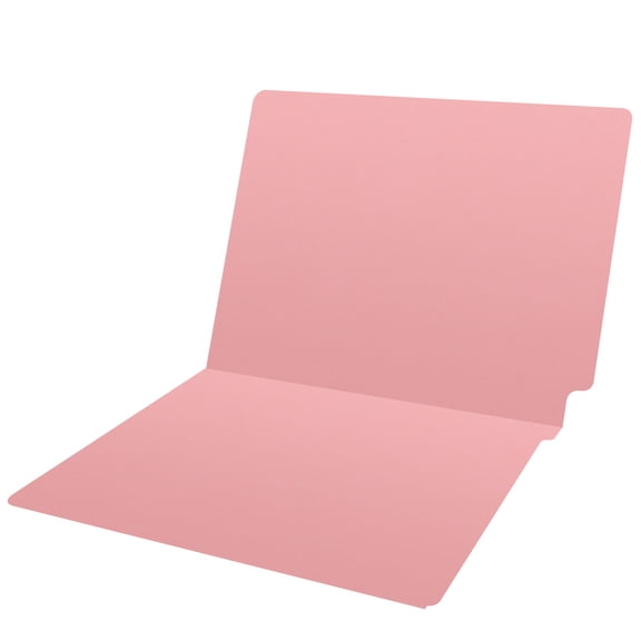 20 pt Super Heavy Duty Color Folders, Full Cut End Tab, Letter Size, Pink (Box of 40)