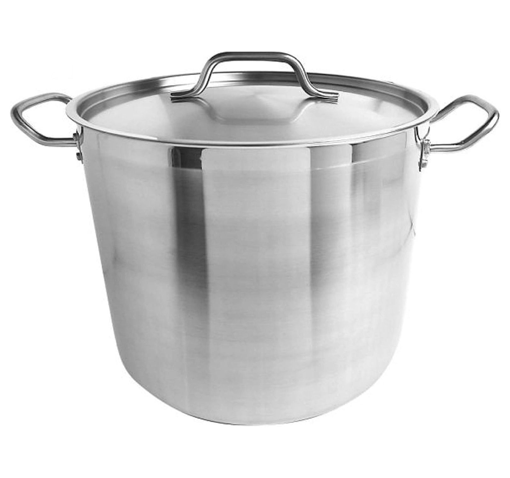 20 qt. Stock Pot with Lid Stainless Steel Heavy Duty Induction Large
