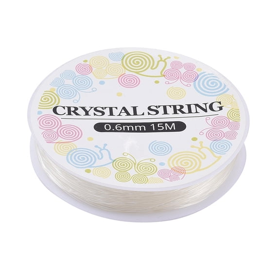 20 roll Elastic Thread Stretchy String Bead Cord for Beaded Jewelry Making Clear 0.6mm 16.4 yards(15m)/roll