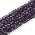 thumbnail image 1 of 20 strand Glass Beads Strands Faceted Rondelle Purple 2.9~3.3x2mm Hole: 0.8mm 144~150pcs/strand 35~37cm, 1 of 3