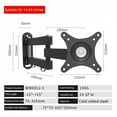 thumbnail image 1 of 20 °   tiltable TV Wall Mount Bracket 360 °   Rotated Holder Universal TV Mount for 14 to 37 Inch Computer LCD LED Monitor Tablet PC, 1 of 8