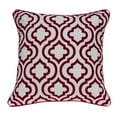 thumbnail image 1 of 20" x 0.5" x 20" Transitional Red and White Cotton Pillow Cover, 1 of 3