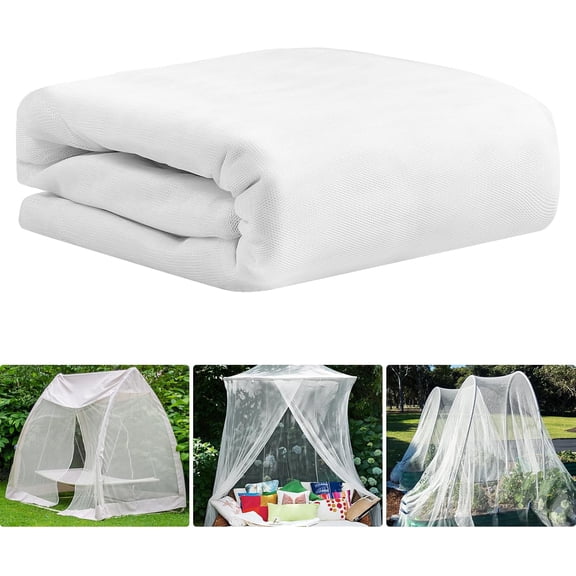 20 x 10 Ft Mosquito Netting for Garden Patio, Breathable Mesh Net for Bird and Insect Protection, Plant Cover for Vegetables, Fruits and Flowers, White 3x6 m