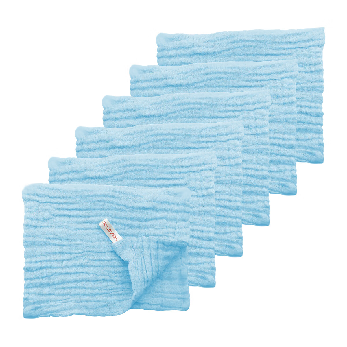 20 x 10 Inch Muslin Burp Cloths 6 Absorbent Layers Baby Burp Rags Soft Burping Cloth Diapers