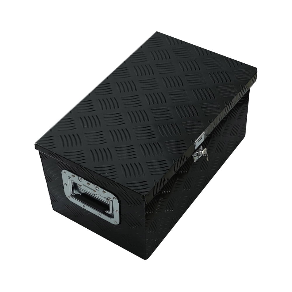 20" x 12" Black Aluminum Tool Box Underbody for Truck Trailer with Side Handle