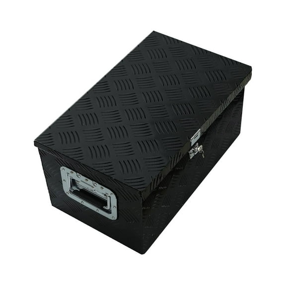 20" x 12" Black Aluminum Tool Box Underbody for Truck Trailer with Side Handle