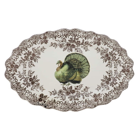 20" x 13" Turkey Ceramic Platter by Ashland