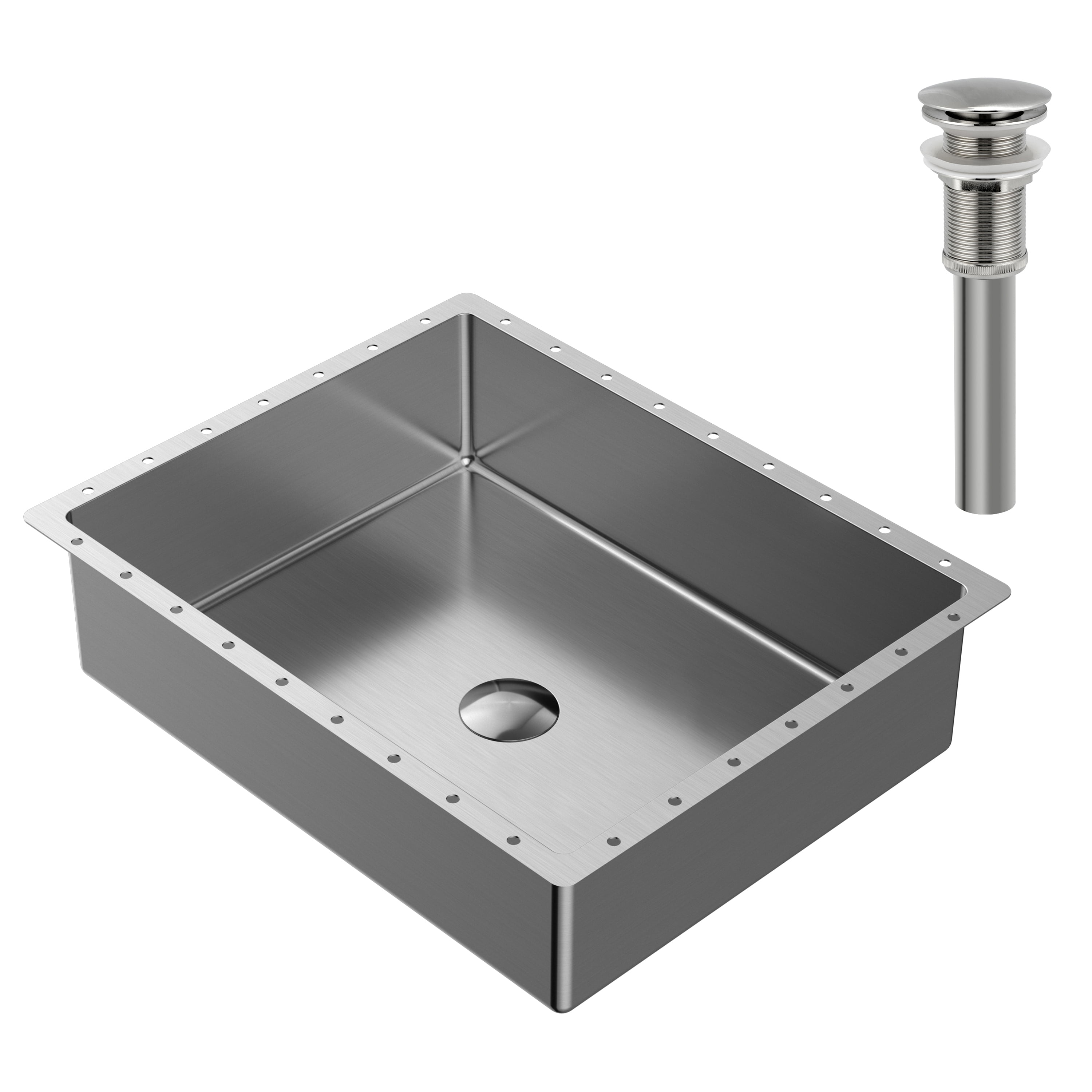 20'' x 14'' Rectangular Bathroom Basin Stainless Steel Vessel Sink Bowl