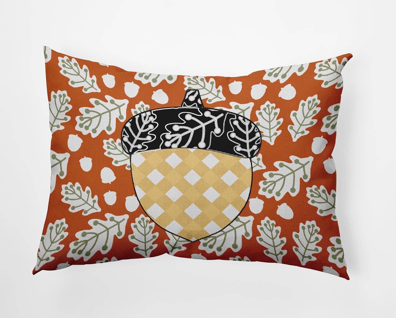 20" x 14" Simply Daisy Acorn Polyester Indoor/Outdoor Pillow, Dusty Orange Qty 1