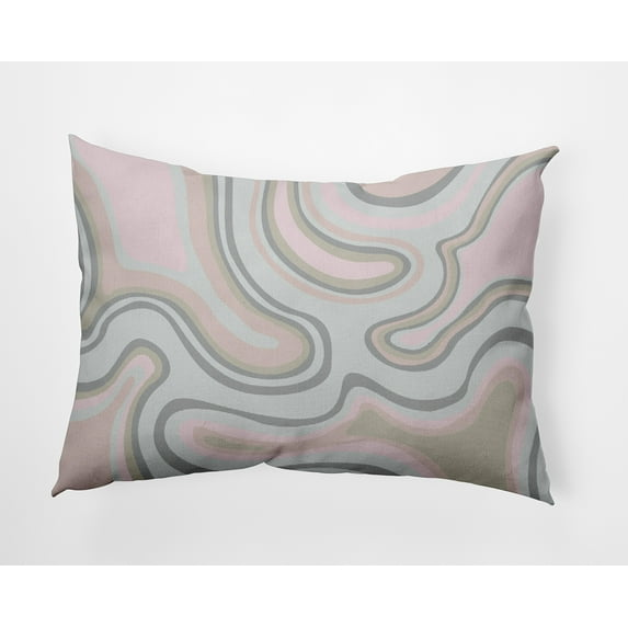 20" x 14" Simply Daisy Agate Polyester Accent Pillow, Pale Pink Qty 1