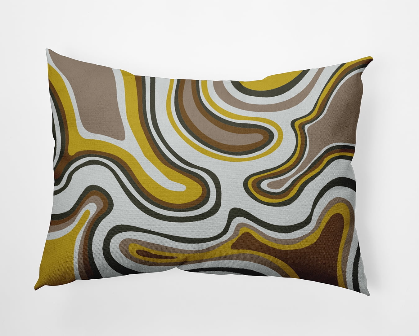 20" x 14" Simply Daisy Agate Polyester Indoor/Outdoor Pillow, Mustard Qty 1