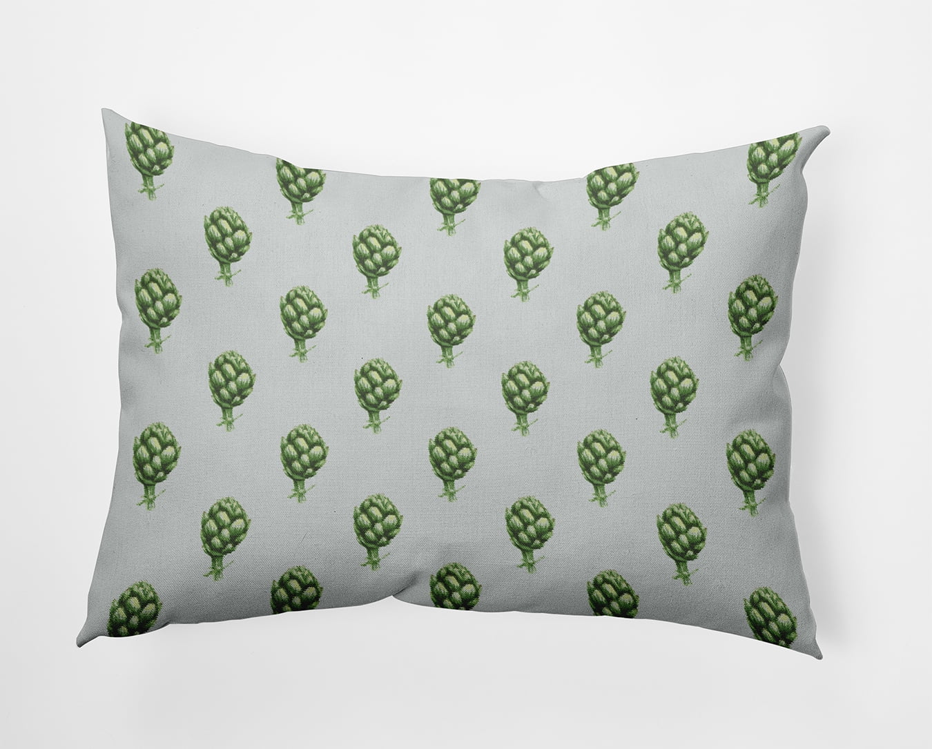 20" x 14" Simply Daisy Artichokes Pattern Polyester Accent Pillow, Pale Green Qty 1